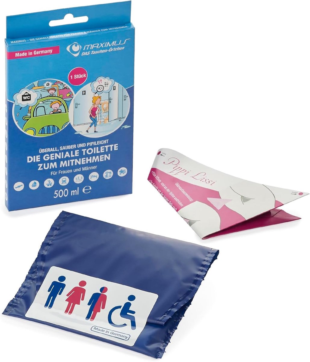 Wegwerp-urinezak voor mannen - absorbeert tot 500 ml - hygiënische oplossing voor onderweg - ShopVlot