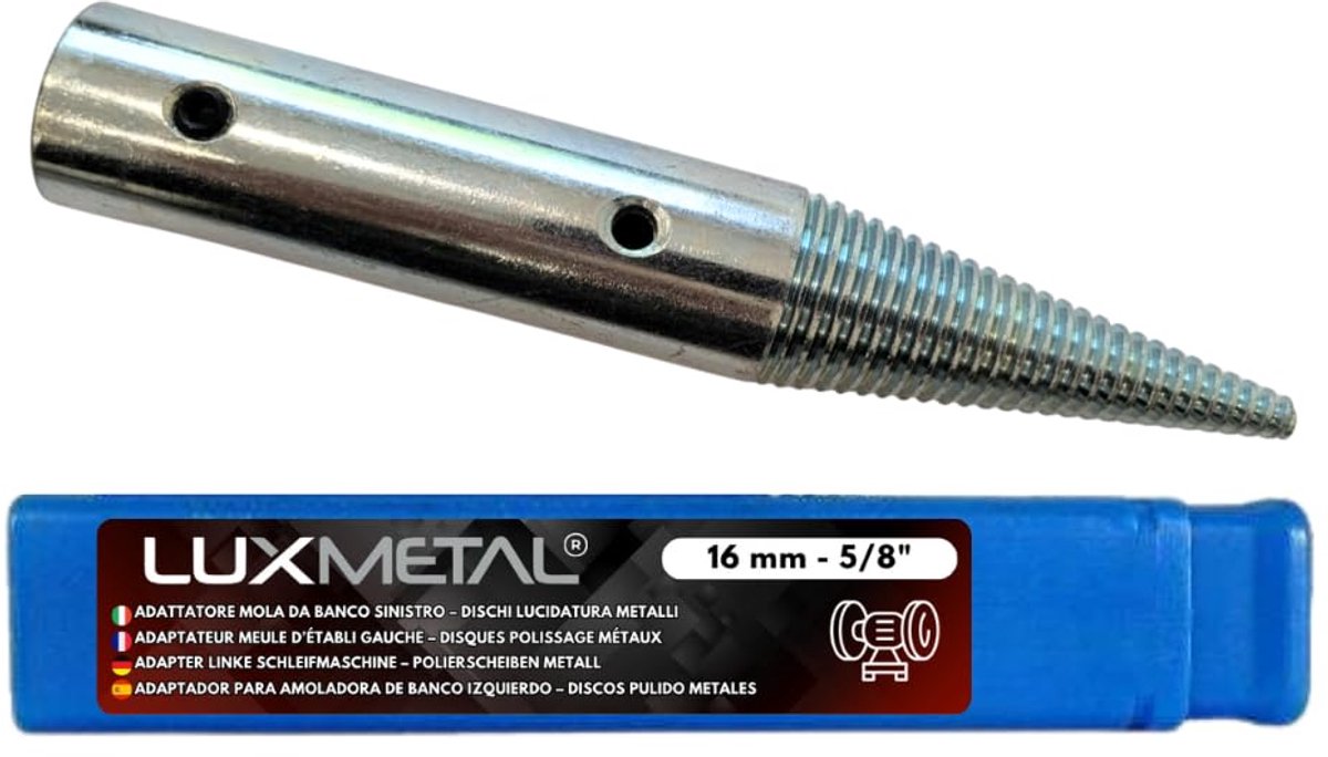 Adapter conische linkerspindel 16 mm - 5/8 inch - voor polijstschijven - veilig en professioneel gebruik - ShopVlot
