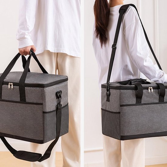 Geïsoleerde picknick- en kampeertas van 18 liter, gemaakt van waterdicht Oxford-doek, geschikt als lunchtas geschikt voor in de auto of als koeltas. — afbeelding 3