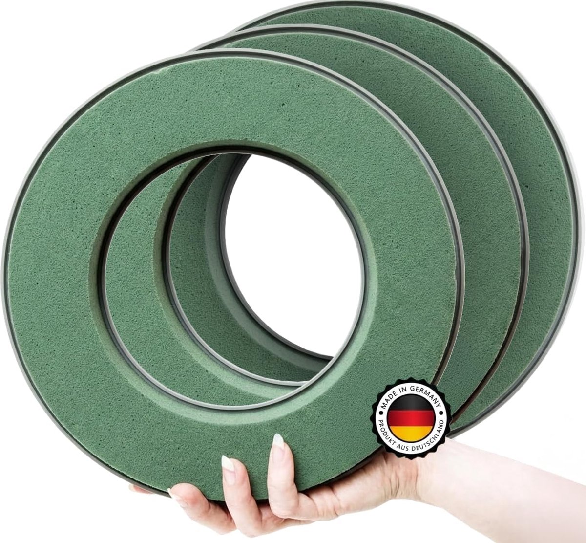 Bloemschikschuim rond 25 cm - Set van 3 stuks - Ideaal voor bloemarrangementen - Perfect voor bruiloften - ShopVlot