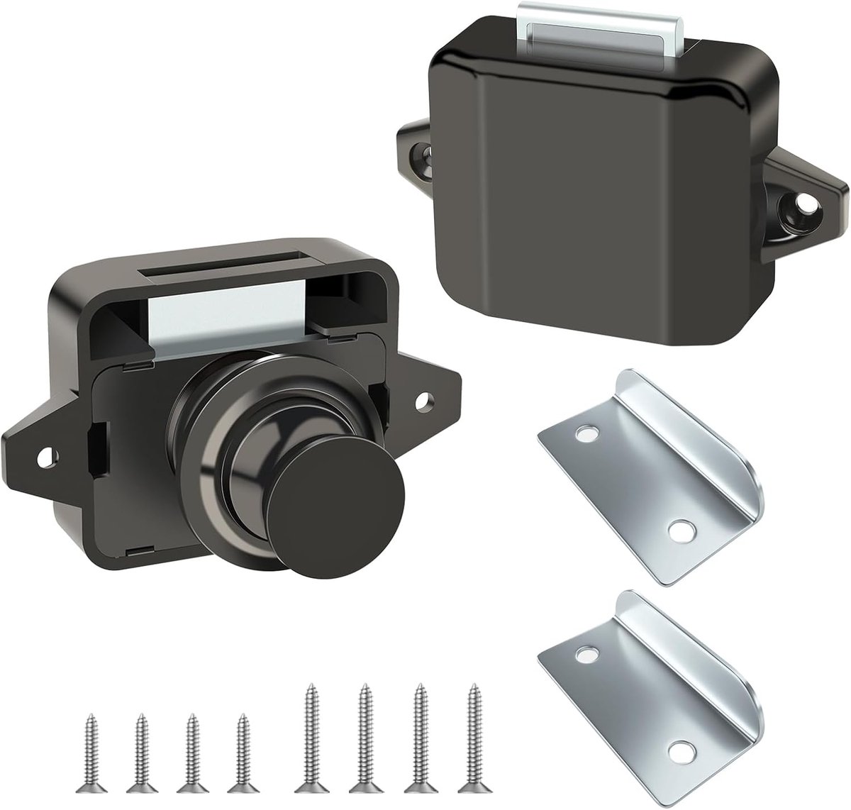 Push Button Lock 14-16mm - Metalen en kunststof - Duurzaam en eenvoudig te installeren - ShopVlot