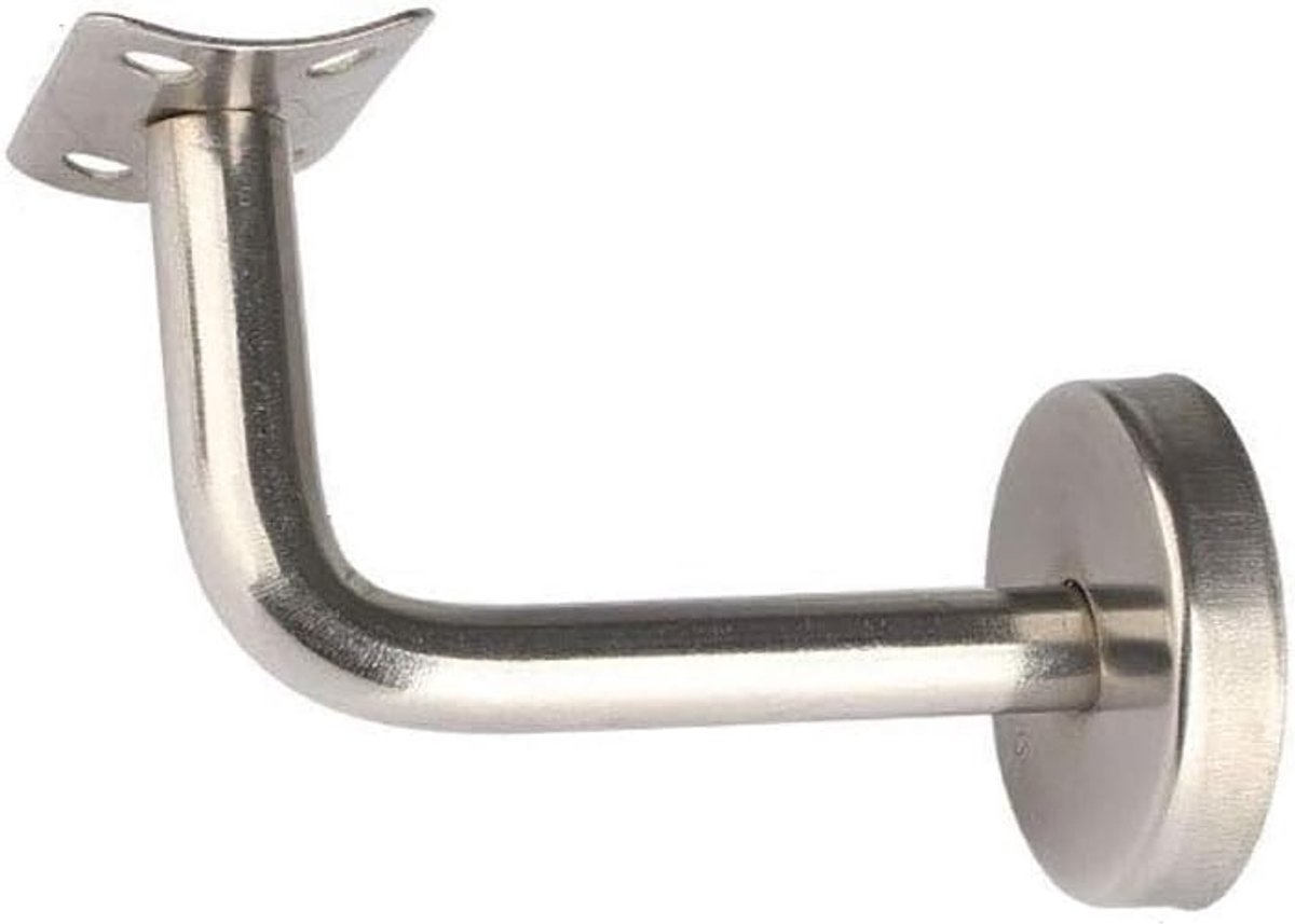 Trapleuning steunbeugel 60x100mm - roestvrijstaal - stevige bevestiging - eenvoudig te installeren - ShopVlot