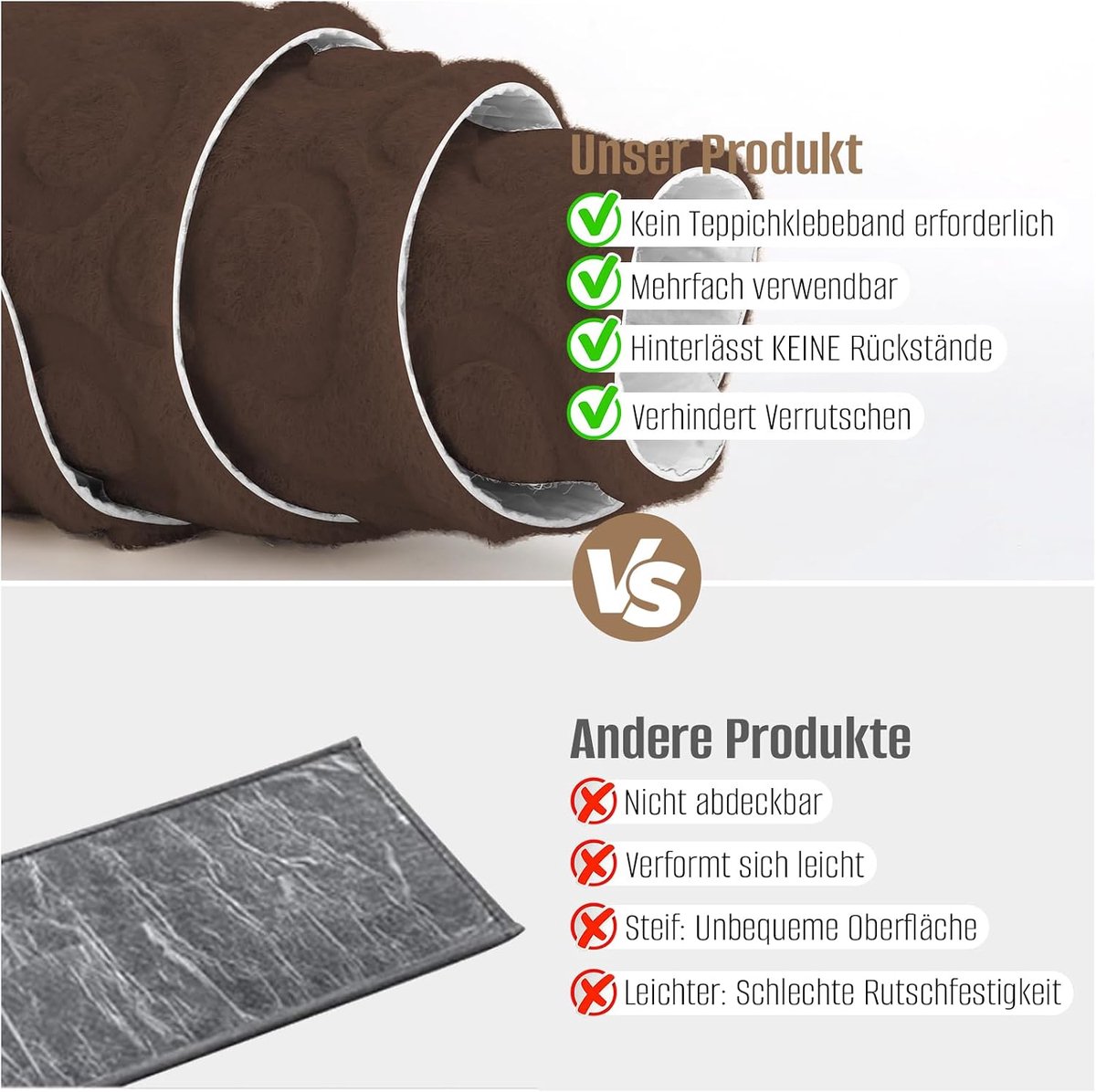 Trapmatten zelfklevend 15 stuks - 76 x 20 cm - bloemenbruin - anti-slip bescherming voor kinderen en huisdieren - ShopVlot