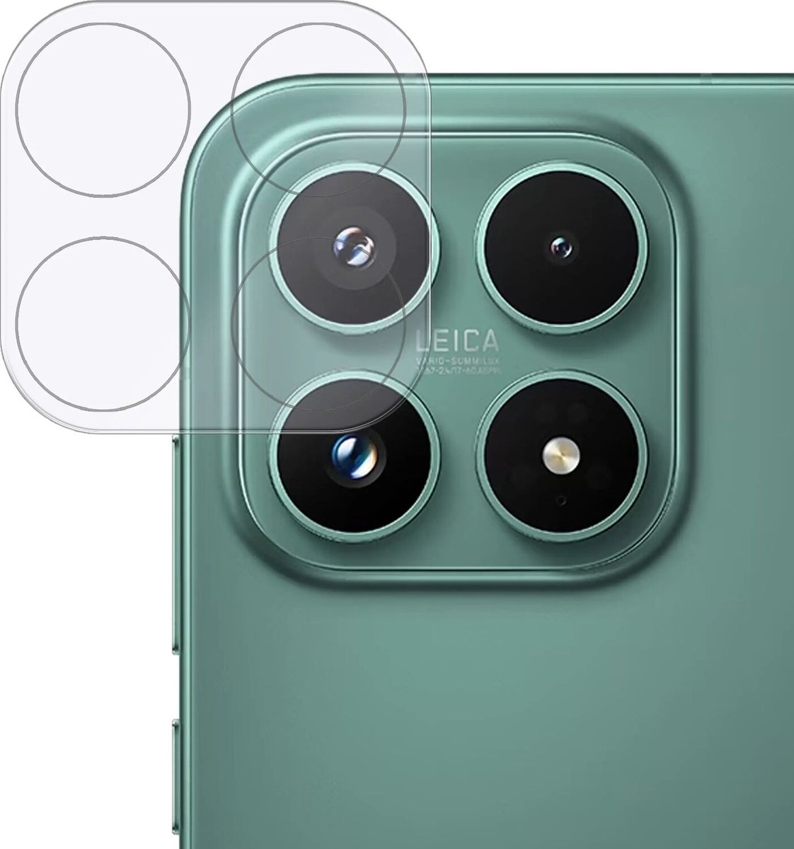 Rosso Camera Protector Geschikt voor Xiaomi 17T - Lens Bescherming - Case Friendly - Ultra Dun Glas - Transparant