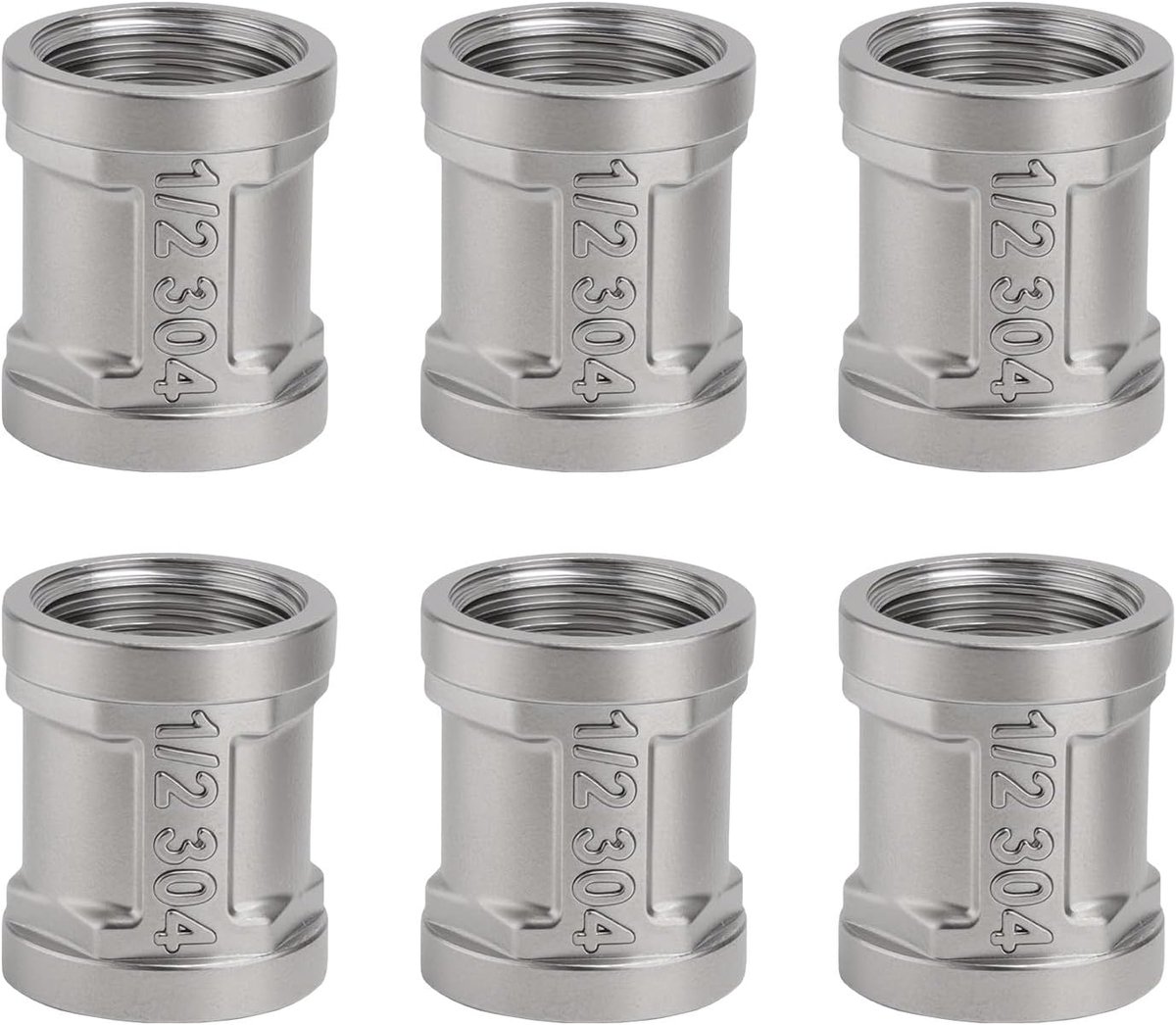 Verbindingnippel 1/2 inch - RVS dubbele aansluiting - Voor waterleidingen - Duurzaam en hittebestendig - ShopVlot
