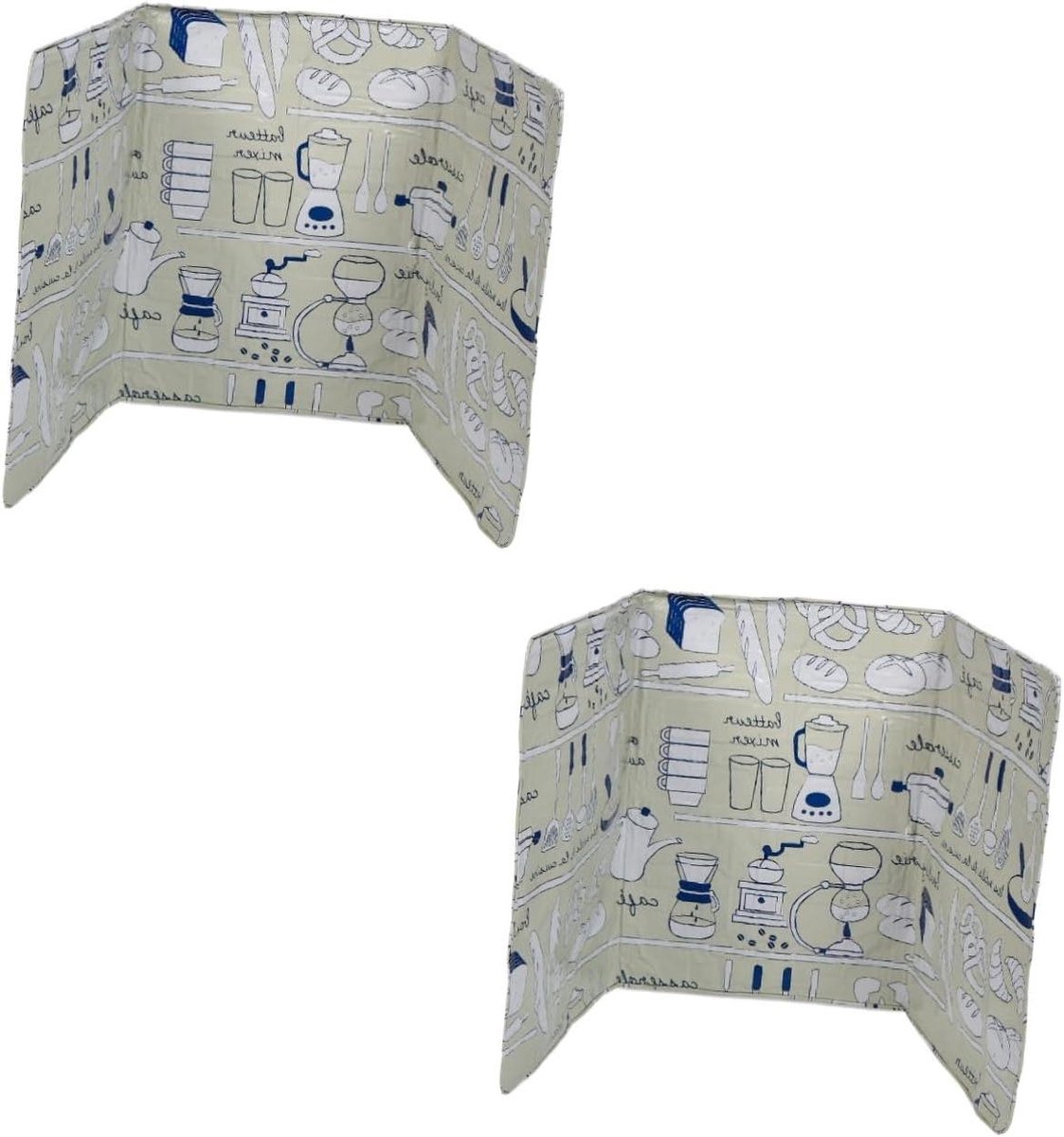 Oliescherm Keuken - Spatdeksel Gasfornuis - Koken Zonder Vlekken - Opvouwbaar Aluminiumfolie - 84x39cm - Groen
