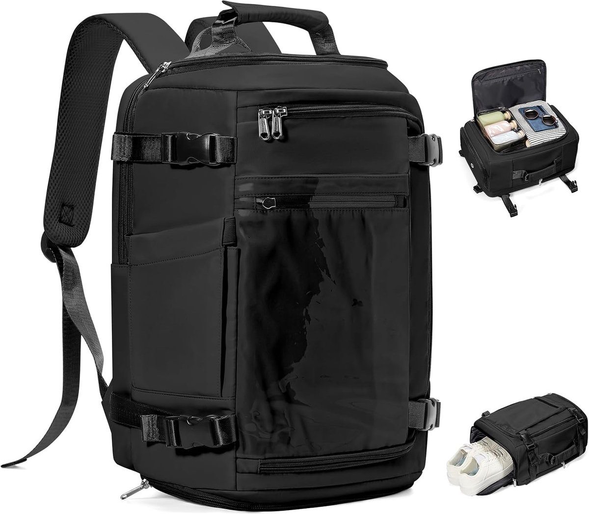 Reisrugzak 40x30x20 - Vacuumcompressiesysteem - Waterdicht - Perfect voor 14 inch laptop - SnelShoppen