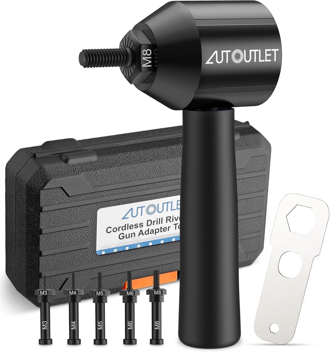Rivetsleutel M3-M8 - Professionele adapterkit - Voor aluminium, staal en roestvrij staal - Eenvoudig in gebruik - SnelShoppen