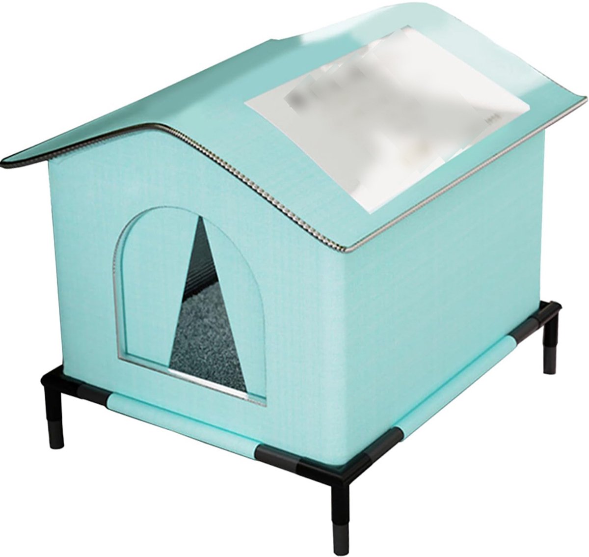 Buiten Katte nnest - Stray Cat Shelter - Geïsoleerd en Tochtvrij Ontwerp - Grote Capaciteit - Geschikt voor Zwerfkatten - Alle Seizoenen - Tuinopvang - Waterafstotend - Warm en Comfortabel - Weerbestendig - 33×33×33 cm - Blauw
