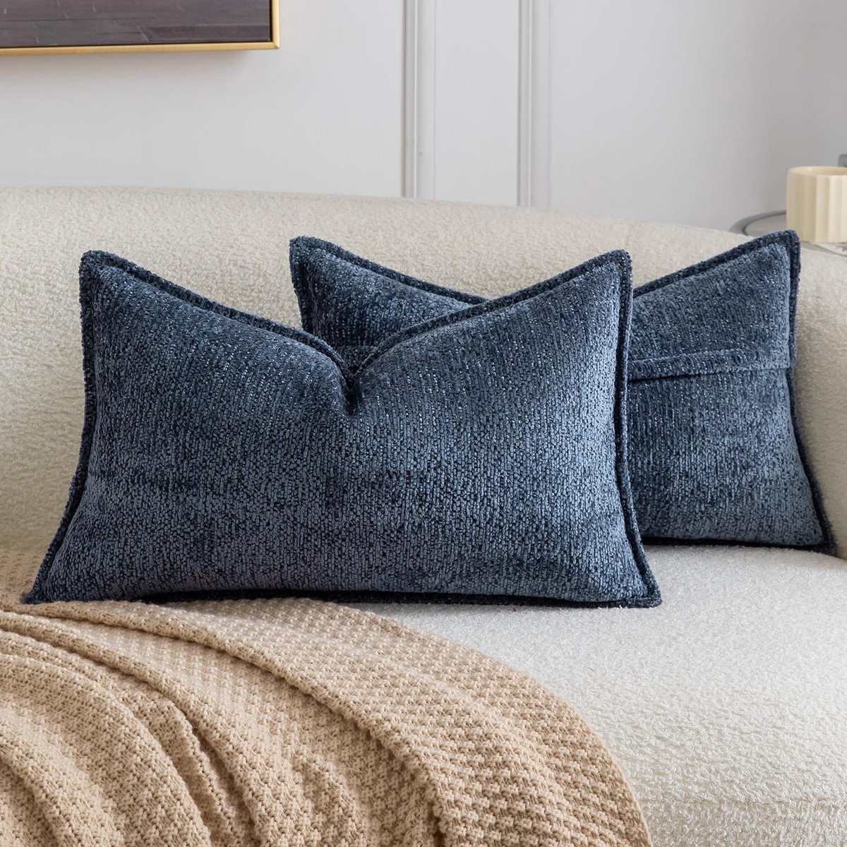 Decoratieve kussenhoezen 40 x 60 cm - zacht chenille - boho stijl - perfect voor sofa of slaapkamer - SnelShoppen