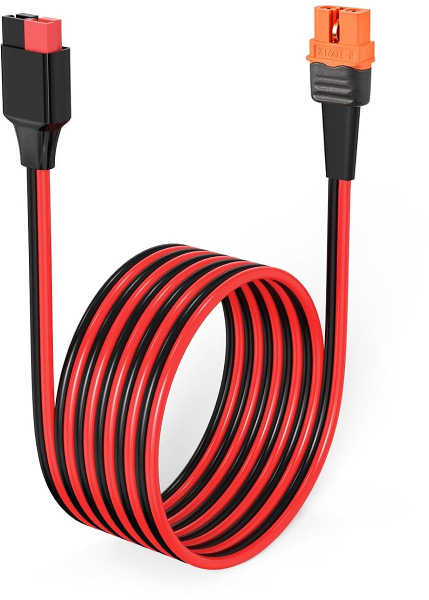 Anderson naar XT60i adapter - 12AWG connectorkabel - hoge kwaliteit - ideaal voor RC-batterij en zonnepanelen - ShopVlot