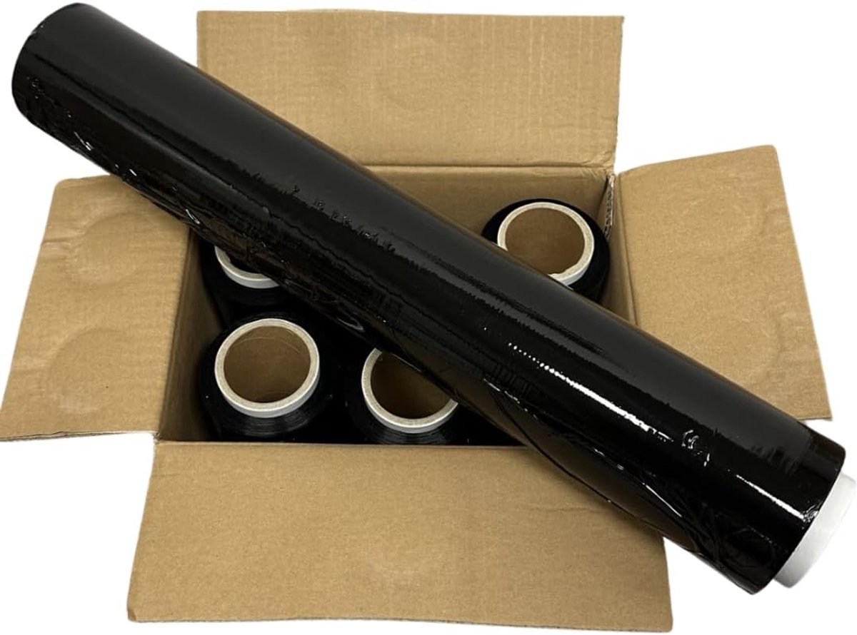 Stretchfilm 50 cm - 6 Stuks - 23 Micron - Transparant - Ideaal voor Palletverpakking - ShopVlot