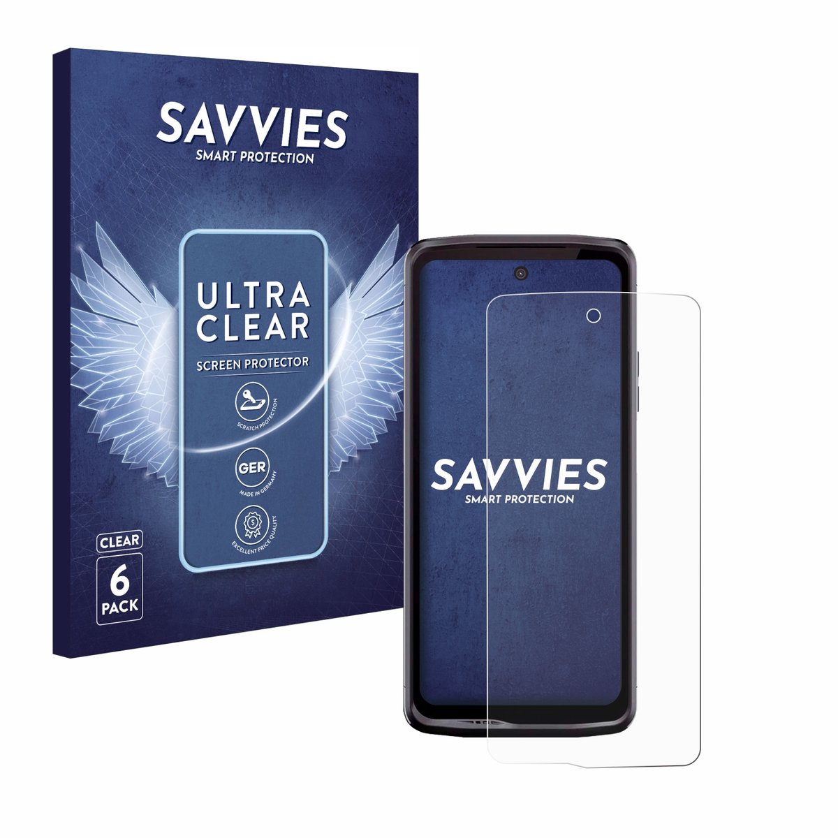 Savvies - Screenprotector voor Crosscall Stellar X5 - Folie Beschermfolie transparant 6 Stuks