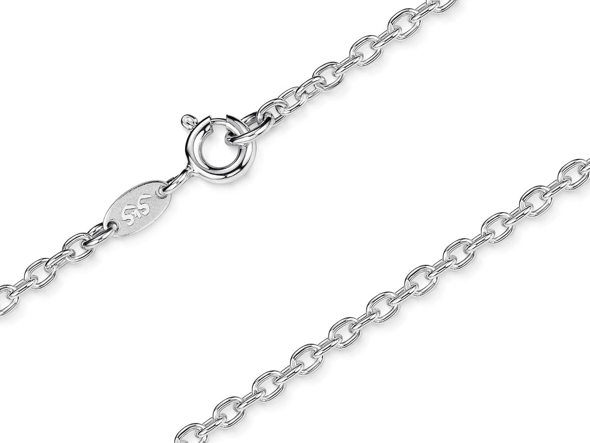 Jasseronketting voor kinderen 2.2 mm - 925 zilver - lengte 32-37 cm - perfect voor elke gelegenheid - ShopVlot
