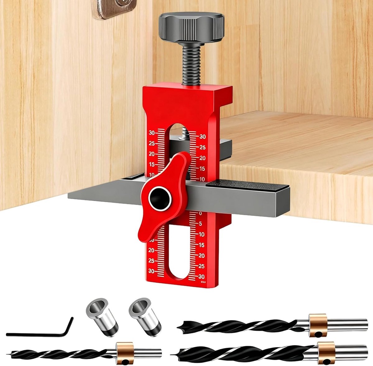 Kastdeur montagehulp set - 2-in-1 aluminiumlegering - instelbare positionering - eenvoudige installatie - ShopVlot