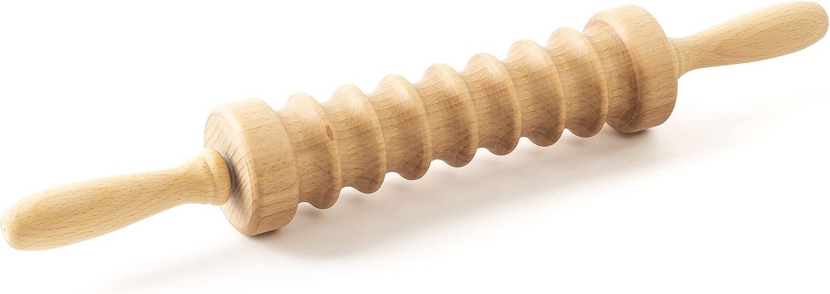 Anti-cellulitisrol massage 42 cm - houten massagerol - stimuleert lymfedrainage - vermindert cellulitis - ShopVlot