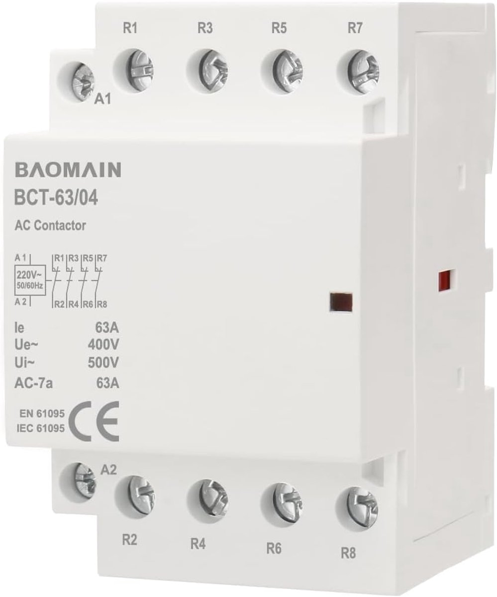 Modulaire bescherming 4-polig 63 A - DIN-railmontage - CE-gecertificeerd - Betrouwbare bediening voor HVAC - ShopVlot