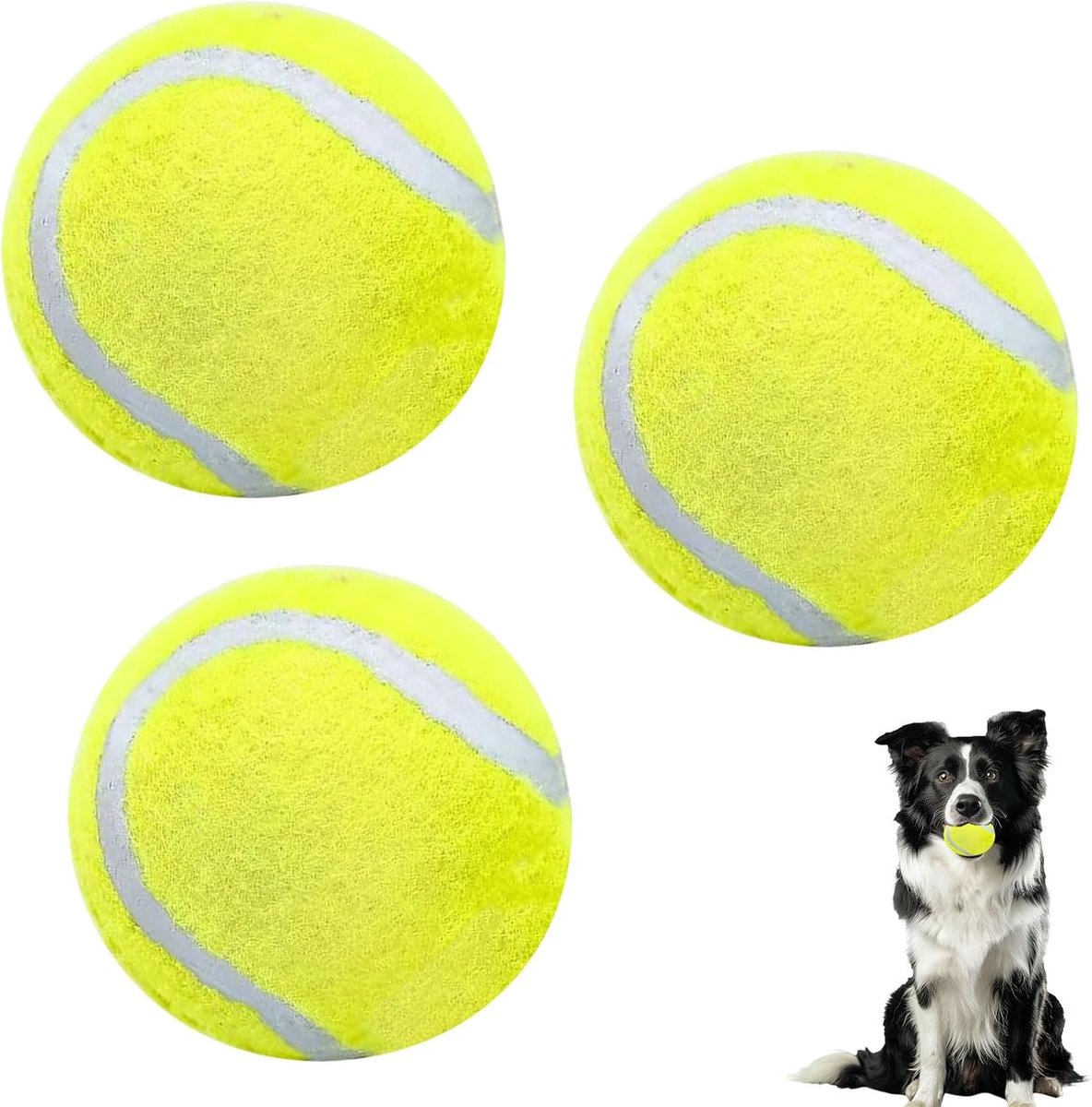 Hond tennisballen 2 inch - mini formaat - kleurrijk - ideaal voor training - ShopVlot