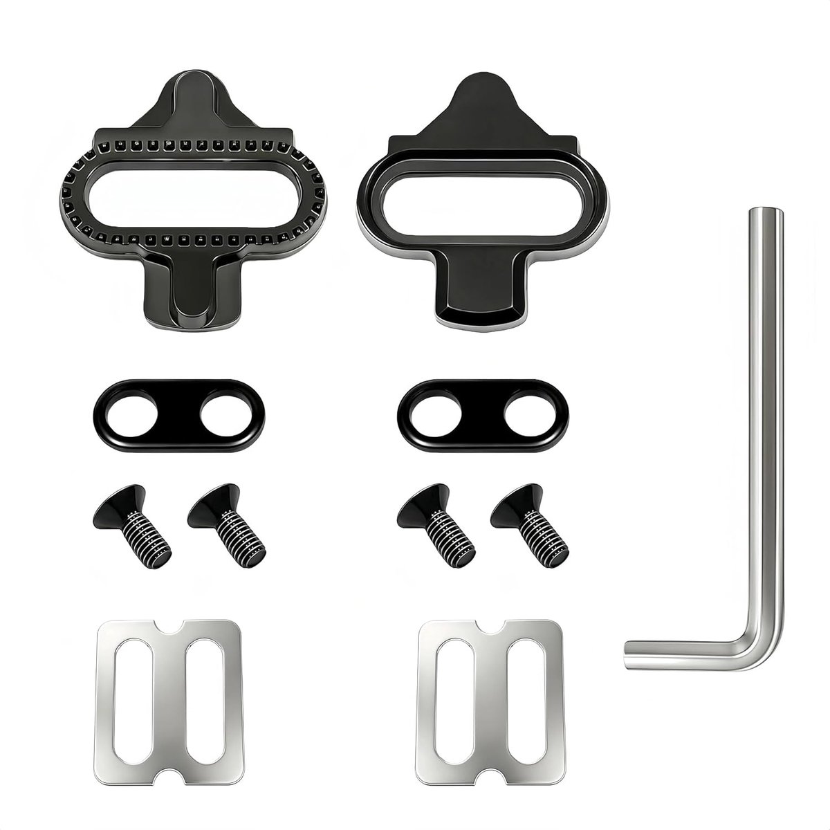 SPD fietsplaten met 2 schroeven - geschikt voor Shimano SPD SH51 - voor MTB en spinning - veelzijdig gebruik - ShopVlot