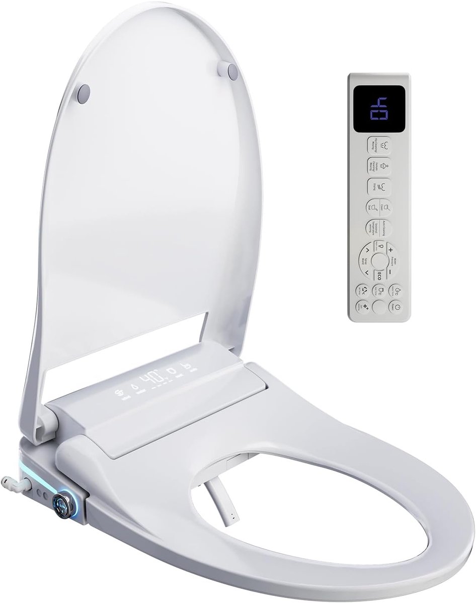 Intelligent toiletzitting met bidetfunctie - verwarmde zitting - automatische deksel - contactloze bediening - ShopVlot