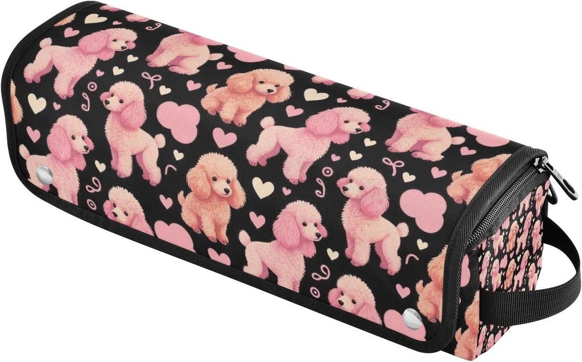 Krultang Reistas - Haarstyling Organizer - Reizen en Thuisgebruik - Hittebestendig met Mat - 37 cm - Roze