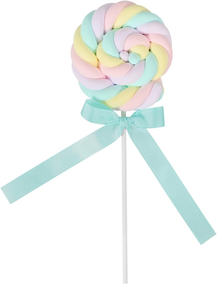 Jojofuny Kunstlolly's fotorequisit van hars en polyester, stabiele simulaties, marshmallow model, feest- en bruiloftsdecoratie voor fotoautomaten