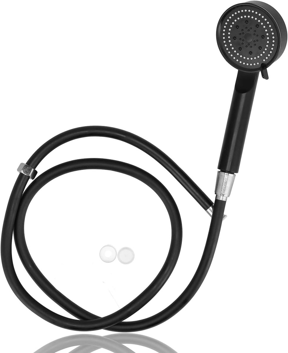 Zwart met Doucheslang – Handdouche 5 Straalstanden – Anti-Kalk – 150 cm Slang – Universele G1/2 Aansluiting