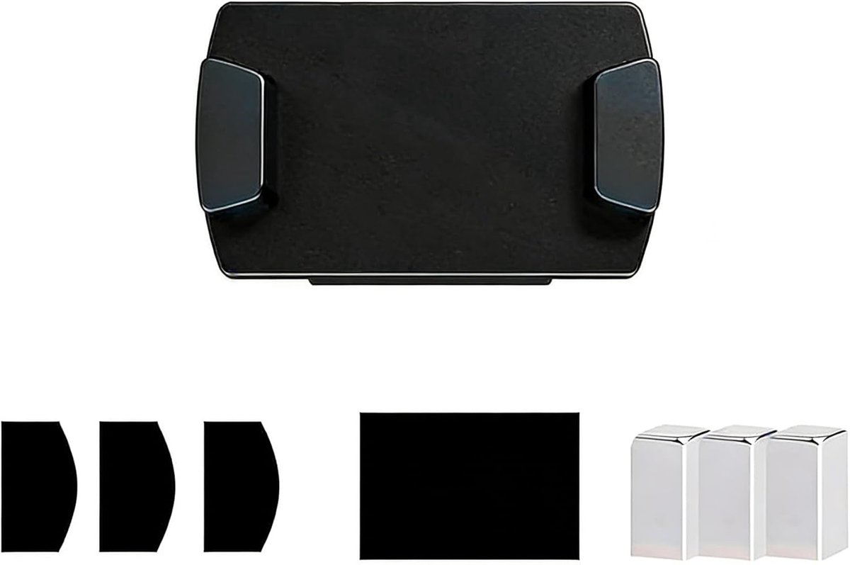 1 stuk magnetische autohouder compatibel met OOONO CO-Driver NO2 - Stabiele houder voor ventilatierooster en dashboard, plat en discreet ontwerp, eenvoudige installatie zonder gereedschap, zwart