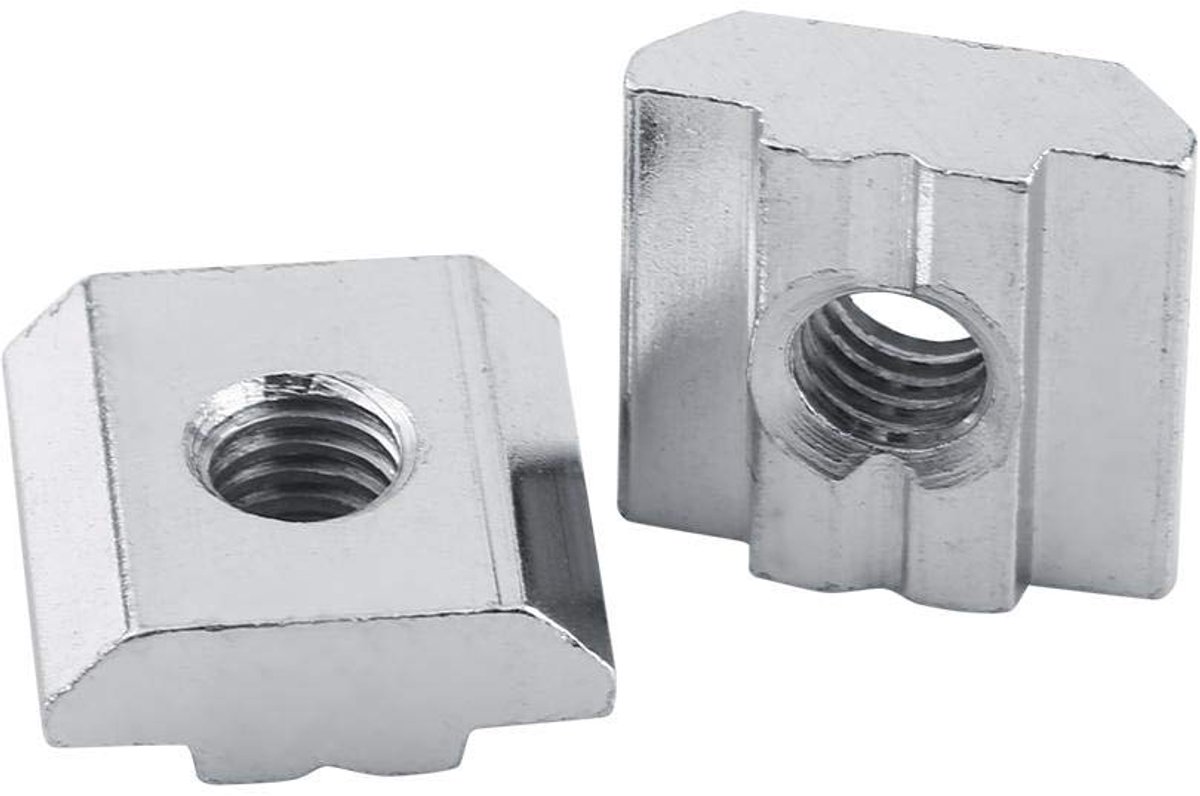 50 stuks Europese standaard koolstofstaal schuif deurmoer voor aluminium profiel accessoires (30 type -M6)