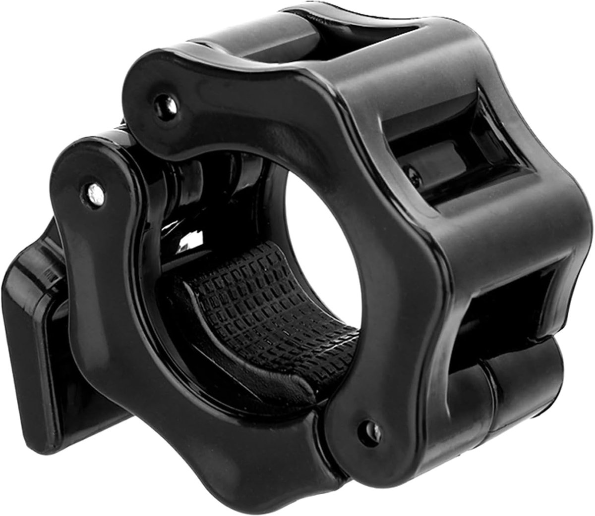 4 stuks haltersluiting, snelsluiting, haltersluitingen, korte halterstang, snelsluiting, lange halterklemmen, snelvergrendeling voor workout, gewichtheffen, zwart