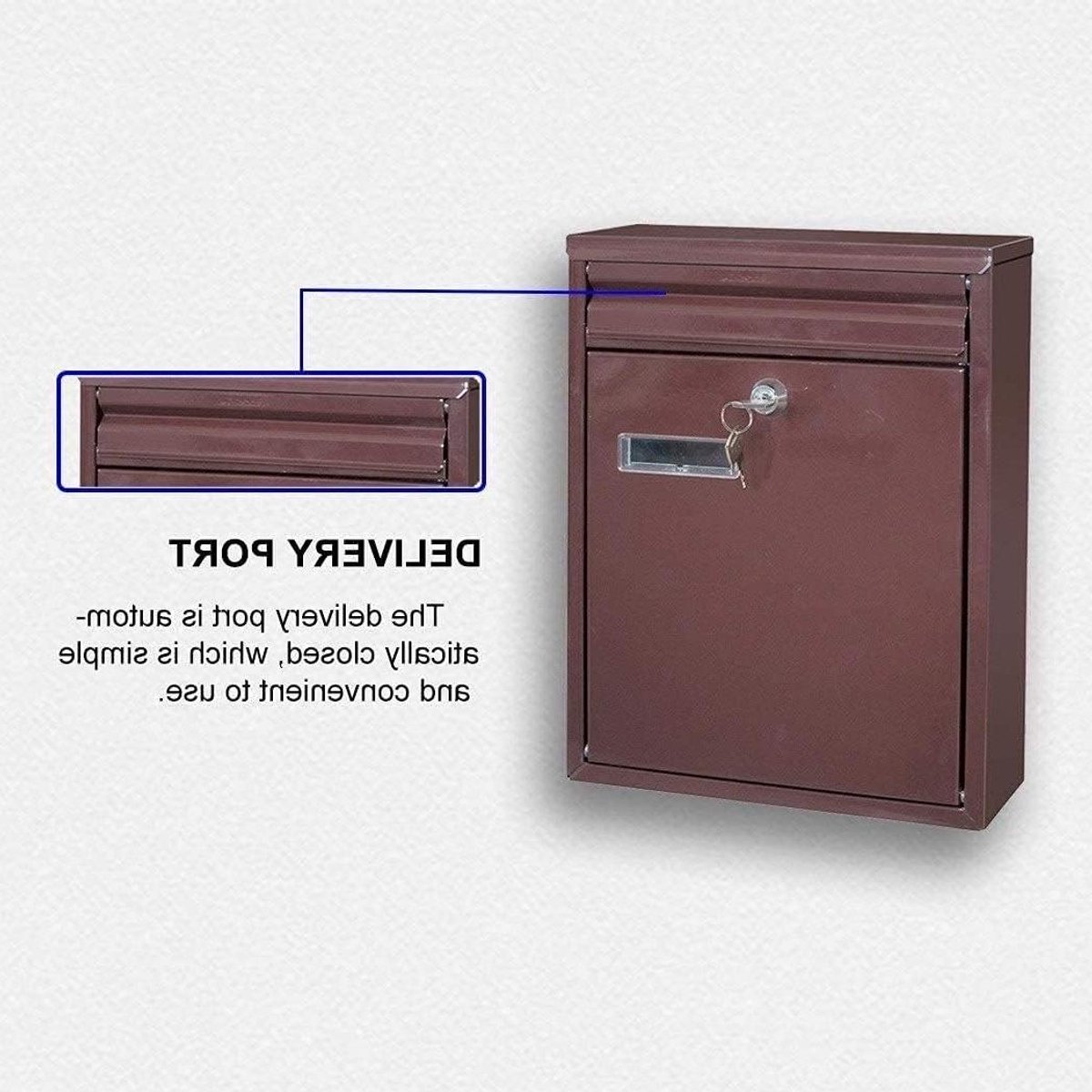 Brievenbus Buiten - Postbus Opbergdoos - Post Ontvangen - Anti-diefstal Slot - 9.8X3.4X12.6 Inch - Wit