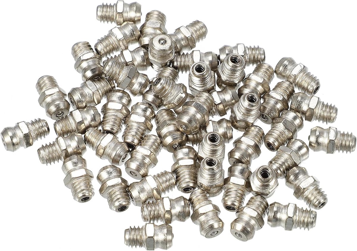 50 Stuks Smeernippel M6 Rechte Vetnippels Kegelsmeernippels Smeernippel Set Afsmeernippels voor Smeerpersen