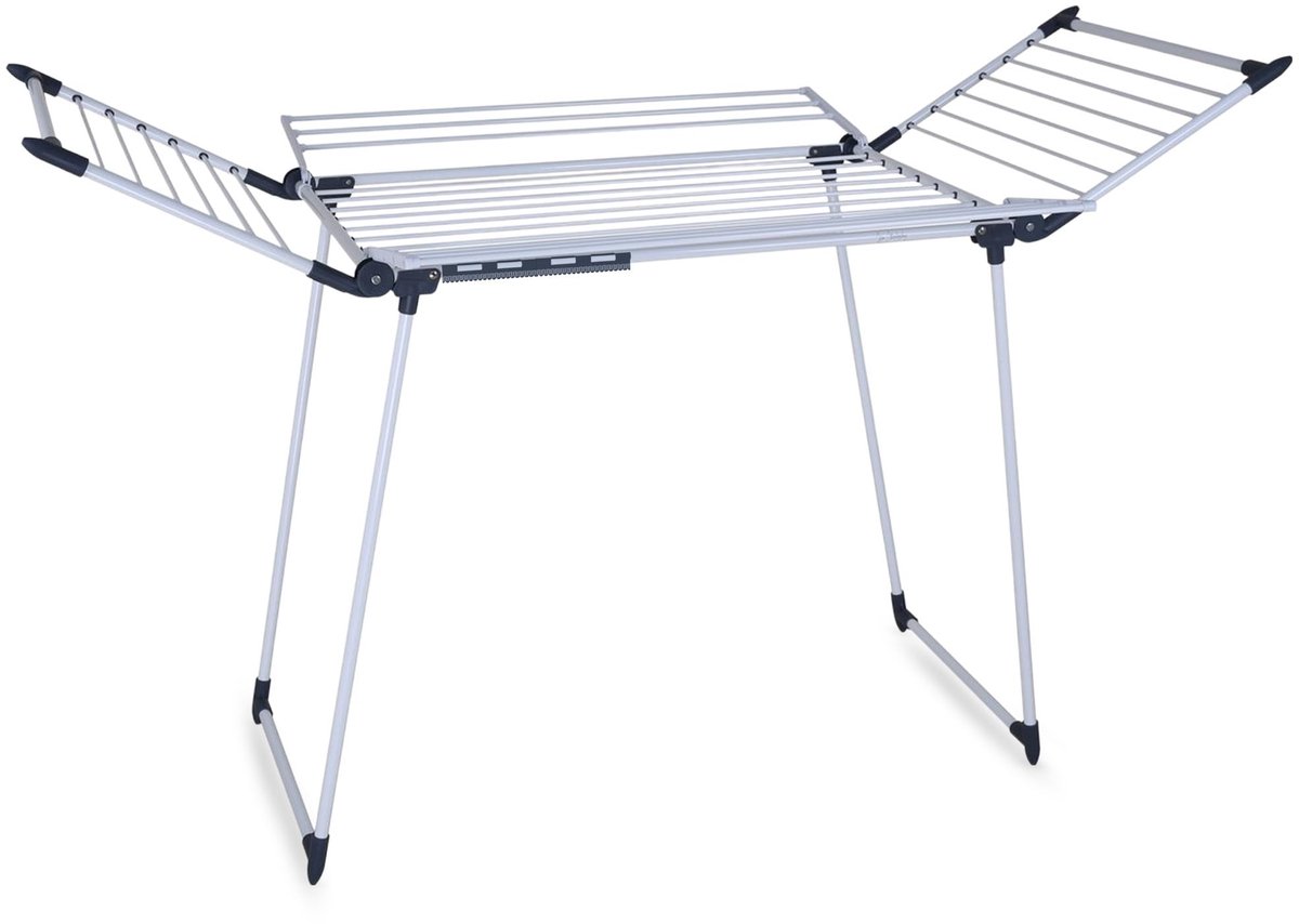 Dailygoods - Extra Groot en Stabiel Droogrek met Vleugels - 25 Meter Drooglijnlengte - Voor Binnen en Buiten