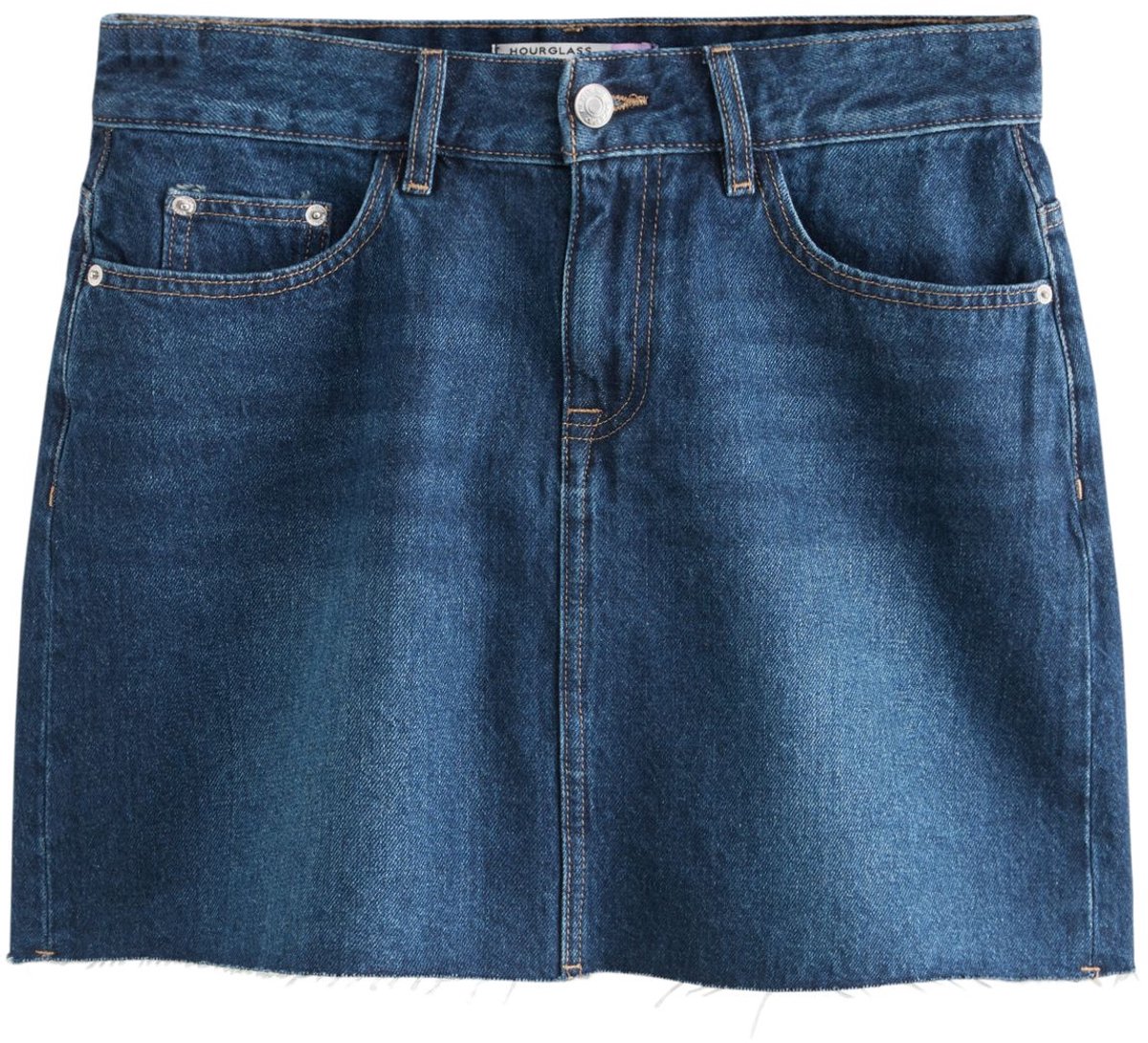 Next - Dames - Denim zandloperminirok - Blauw
