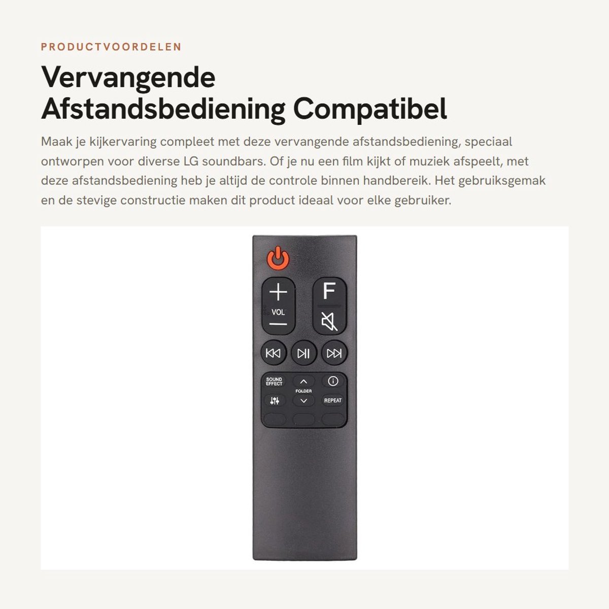 Dailygoods - Vervangende Afstandsbediening - Compatibel met LG Soundbars - Eenvoudig in gebruik - Lichtgewicht - Duurzaam ABS - Voor SL5Y SL6Y SN6Y SN...