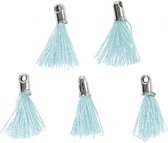 tassels 10 mm 5 stuks turquoise