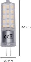 OP=OP LED G4 - 3.6W vervangt 30W - 6500K daglicht wit- 55x16 mm