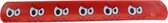 Klaparmband emoji rood 22 cm