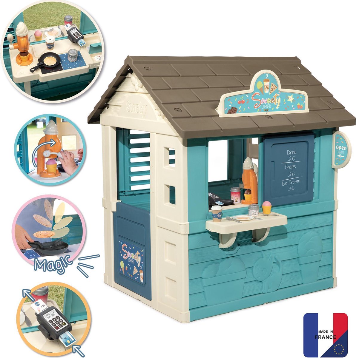 Smoby Sweet Corner - 105 x 110 x 127 cm - Speelhuis — afbeelding 5