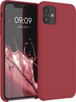 kwmobile telefoonhoesje voor Apple iPhone 11 - Hoesje met siliconen coating - Smartphone case in klassiek rood