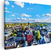 Artaza Canvas Schilderij Maastricht Stad met Huizen - 80x60 - Foto Op Canvas - Canvas Print