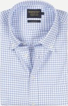 Steppin' Out Herfst/Winter 2021  Brushed Cotton Button Down Shirt Mannen - Regular Fit - Katoen - Blauw (M)