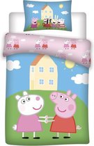 dekbedovertrek Peppa Pig katoen junior 100 x 135 cm