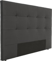 Hoofdbord 185 x 120 cm - Black Faux - Voor 140/160 of 180 bedden - HERA