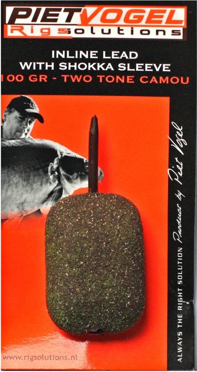 Rigsolutions Inline karperlood Two Tone Camo 80 Gram