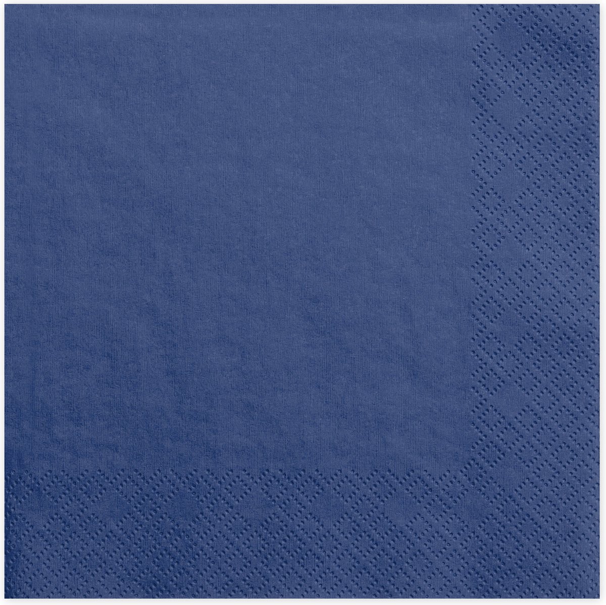 Partydeco tafel servetten van papier - 60x stuks - donkerblauw - 33 x 33 cm - Wegwerp servetten voor diner/lunch