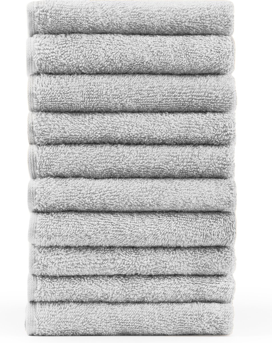 Blumtal Terry Handdoeken Set - 10 x Gasten Handdoekje - 30 x 50 cm - Wit