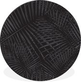 WallCircle - Wandcirkel - Muurcirkel - Modern - Planten - Tropisch - Aluminium - Dibond - ⌀ 90 cm - Binnen en Buiten