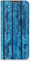 Telefoonhoesje OPPO A16 | A16s | A54s Magnet Case Wood Blue