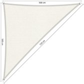 Compleet pakket: Shadow Comfort driehoek 5x5x7,1m Arctic White met RVS Bevestegingsset en buitendoek reiniger